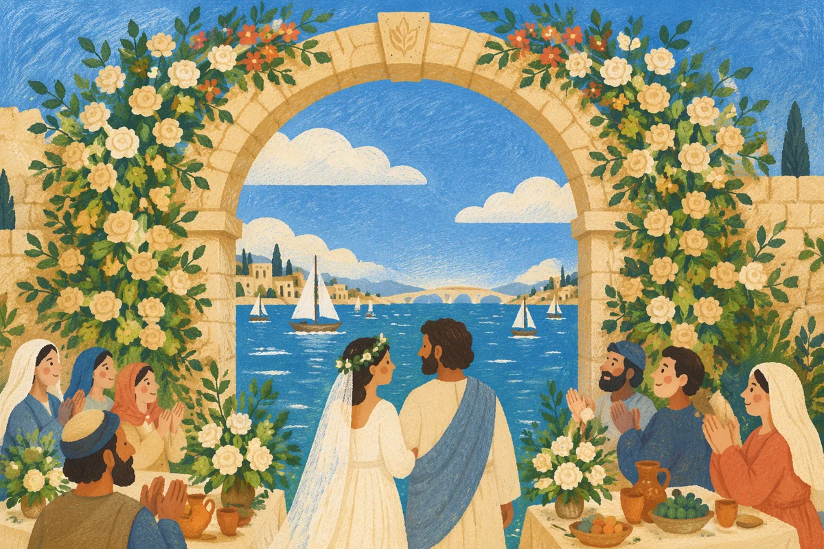 Outdoor Wedding Floral Arch by the Bay