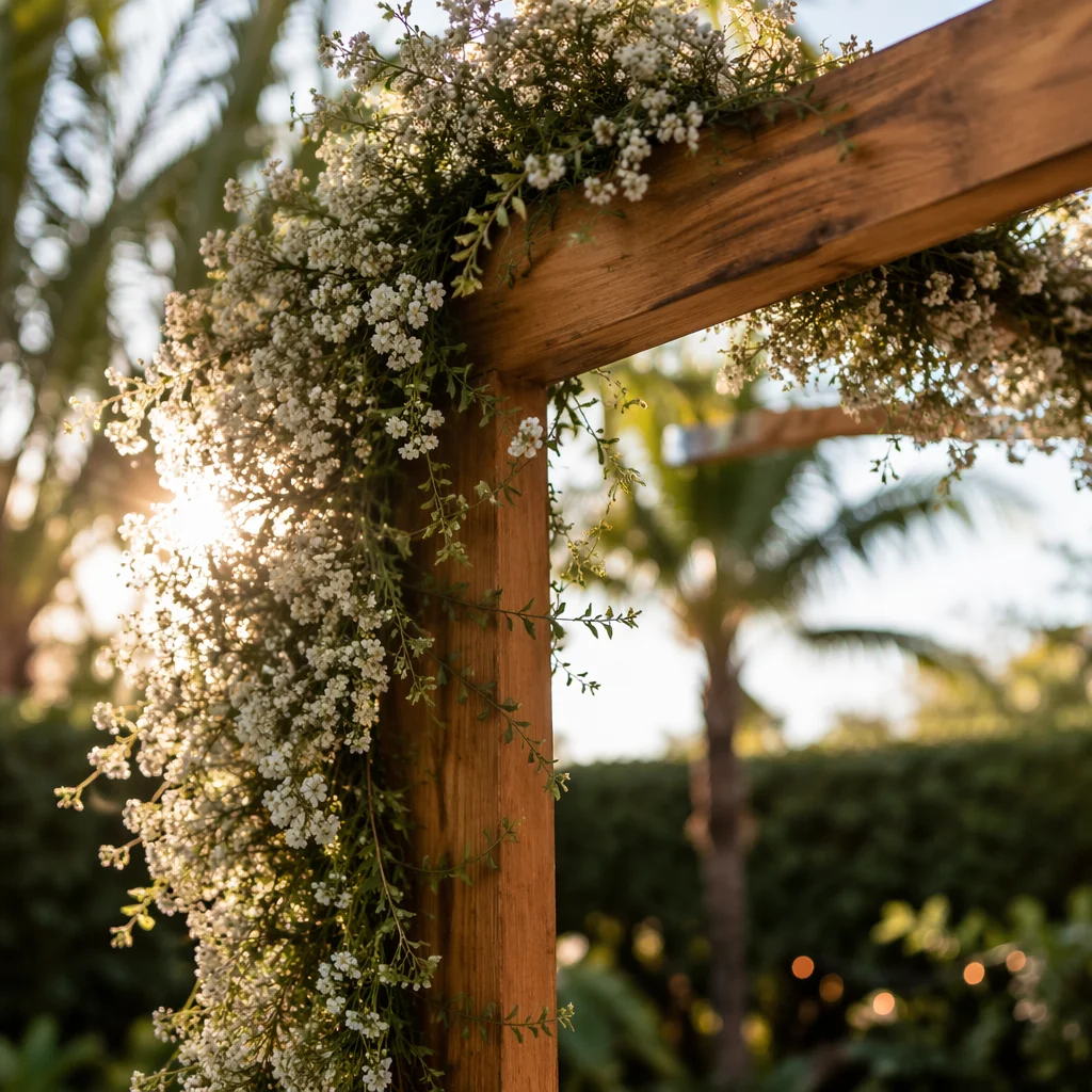 Outdoor Wedding Arch with Wildflowers