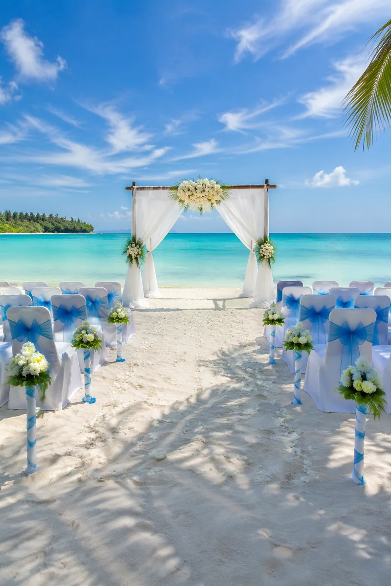Beach Wedding Floral Arch Ceremony