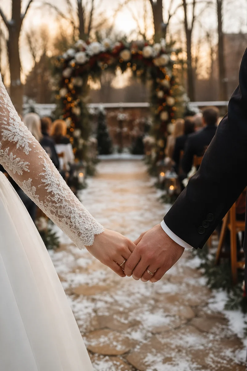 Holiday Garden Wedding Floral Arch