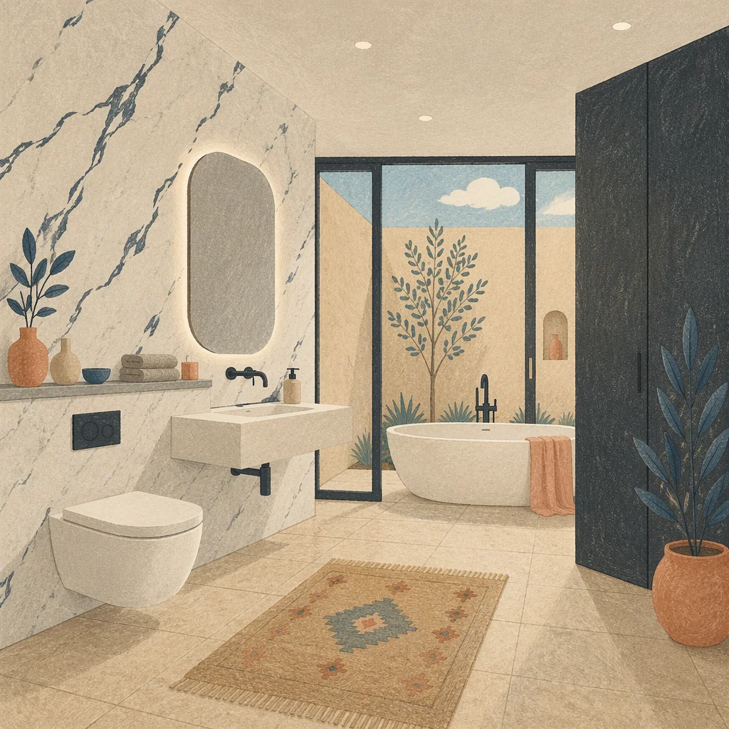 Modern Minimalist Bathroom with Spa Ambience