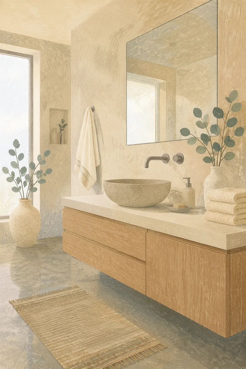 Serene Modern Minimalist Bathroom Interior