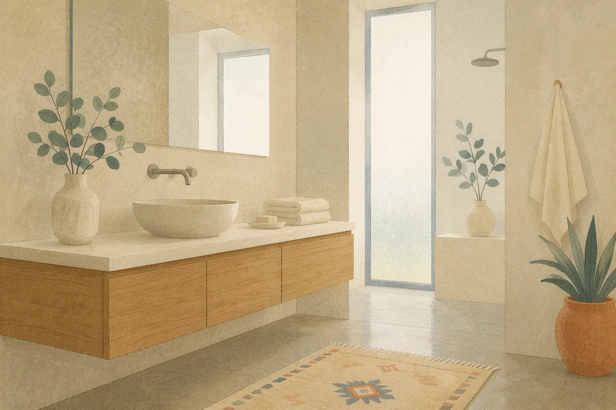 Serene Modern Minimalist Bathroom Interior
