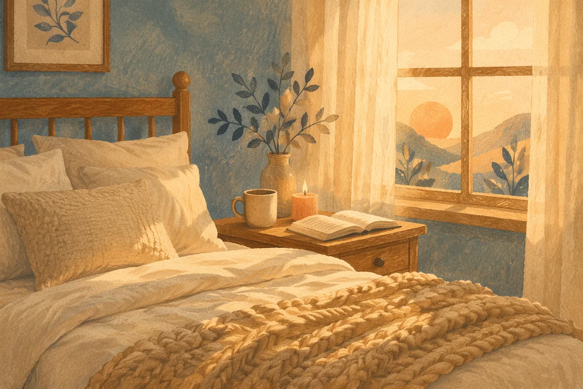 Cozy Dawn Bedroom for Quiet Devotion