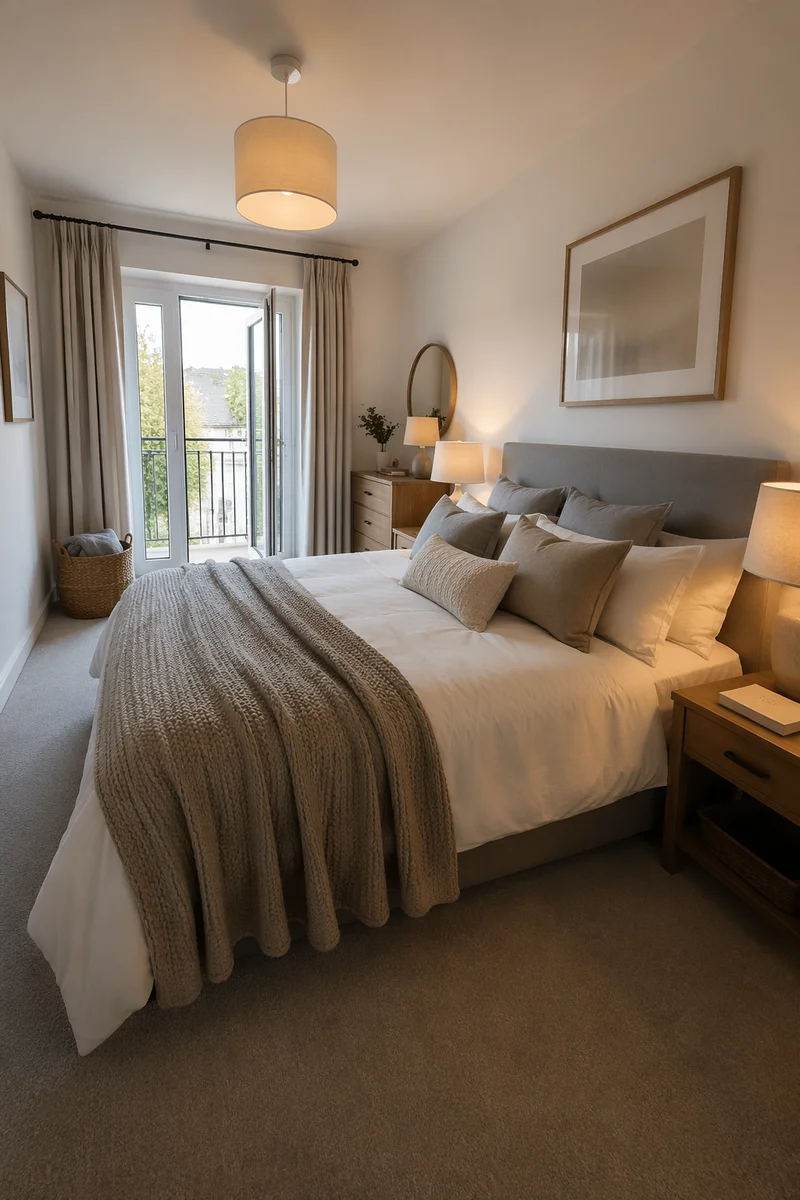 Cozy Modern Bedroom With Warm Light