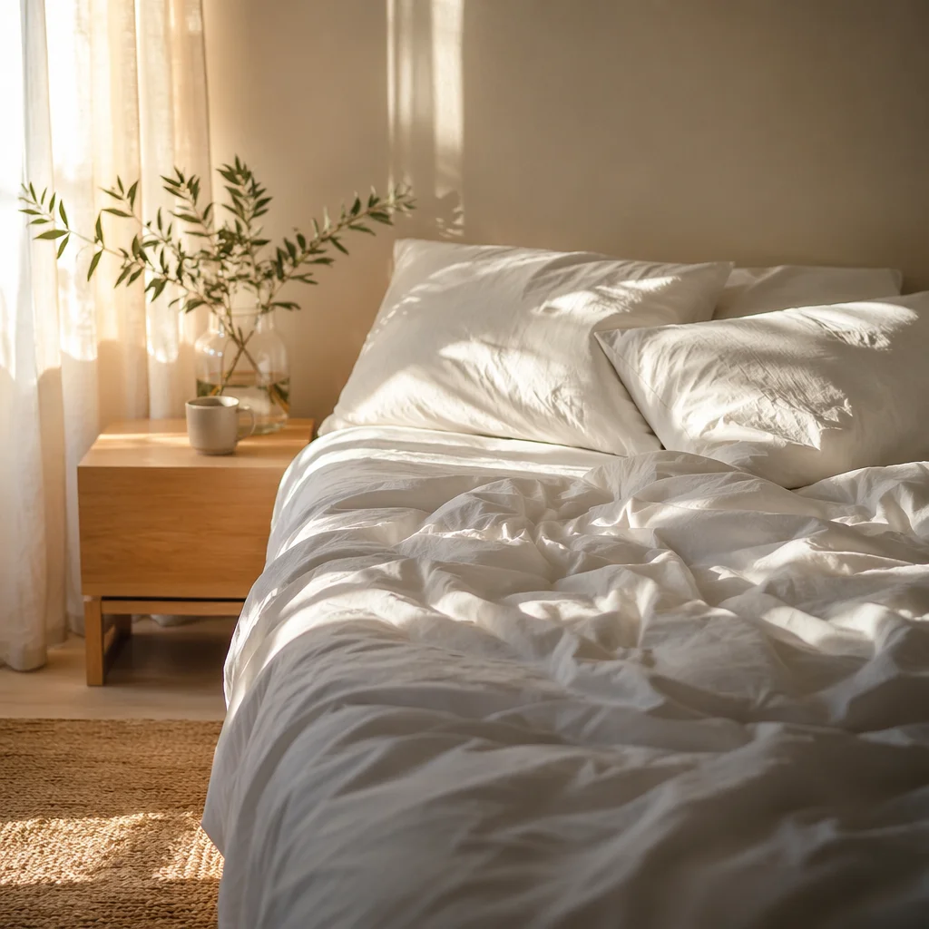 Peaceful Bedroom in Soft Morning Light