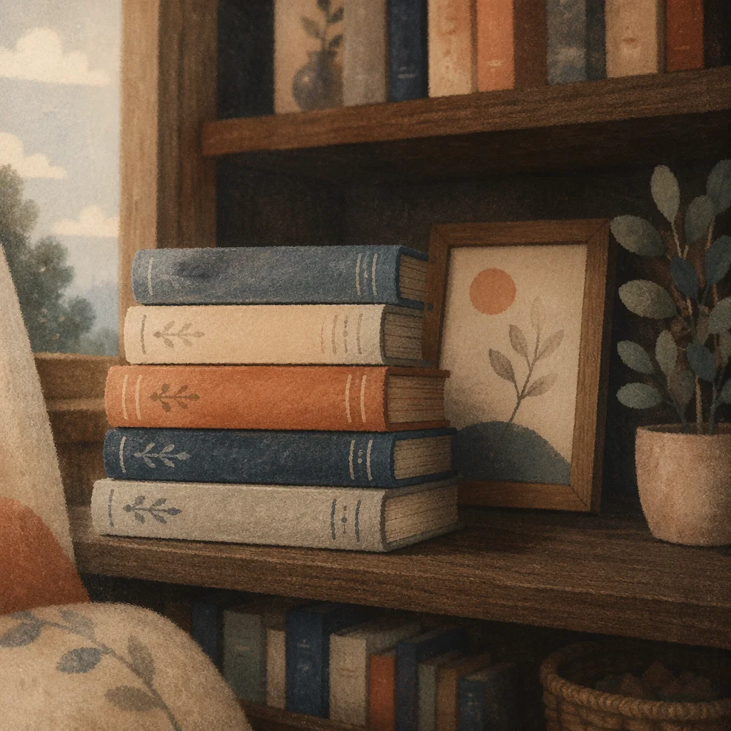 Cozy Home Library Bookshelf Reading Nook