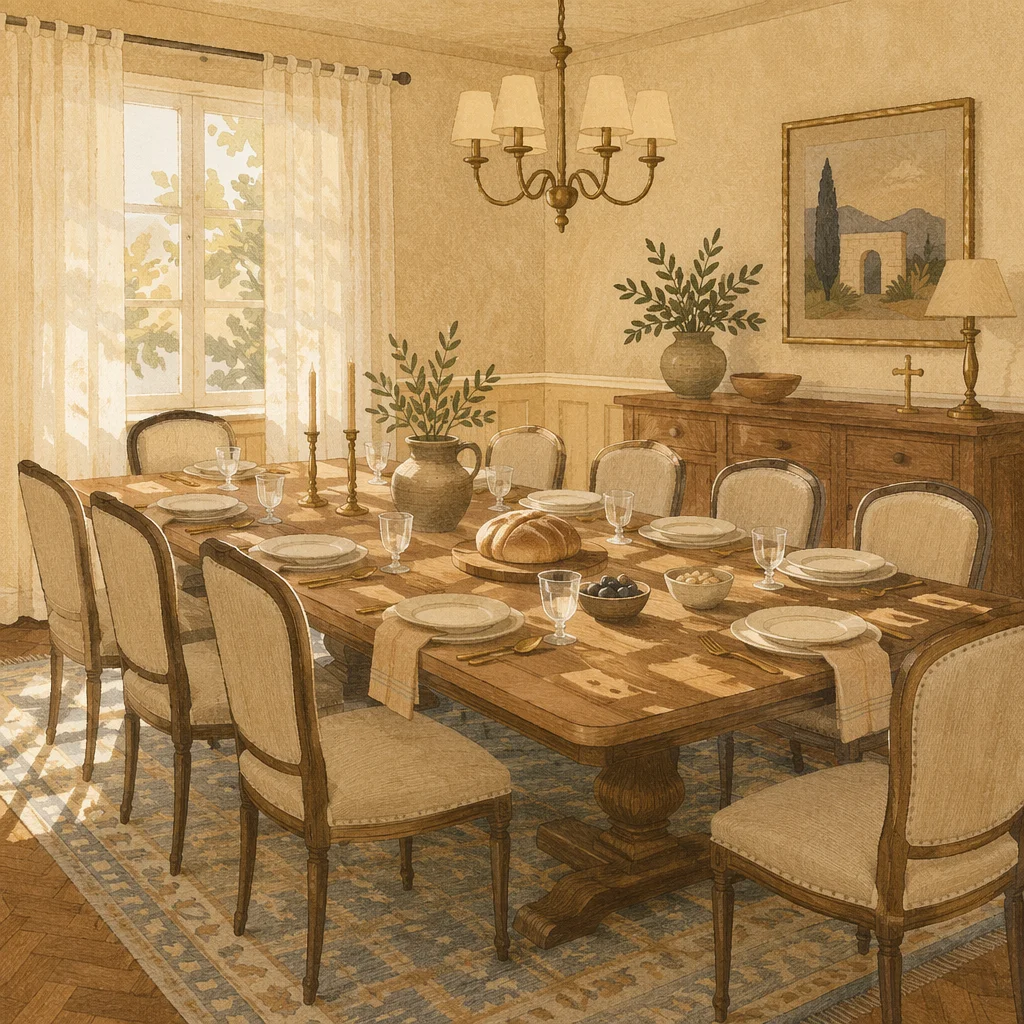 Elegant Christian Fellowship Dining Room Table