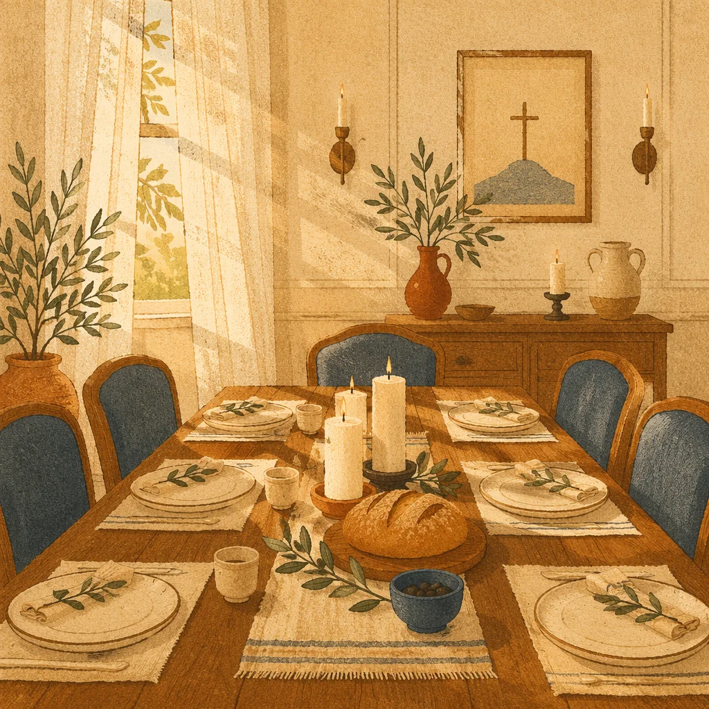 Elegant Christian Fellowship Dining Room Table