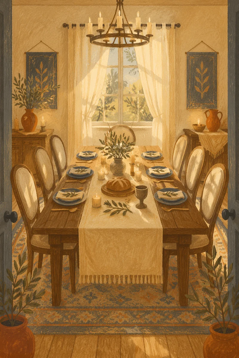 Elegant Christian Fellowship Dining Room Table
