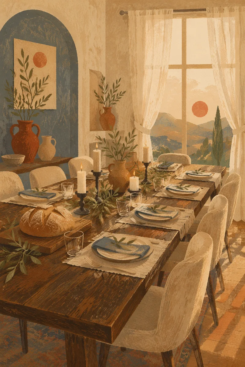 Elegant Christian Dining Room Fellowship Table