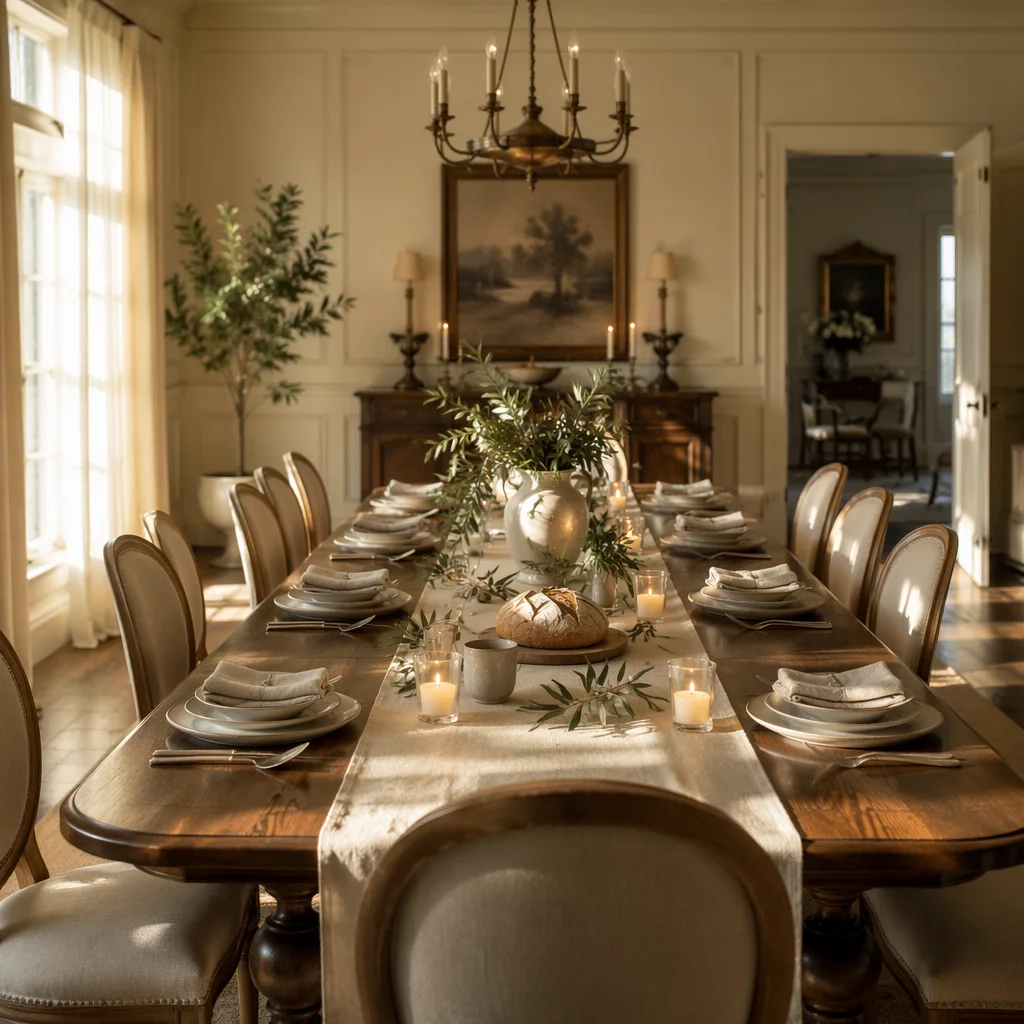 Elegant Dining Room for Christian Fellowship Meal