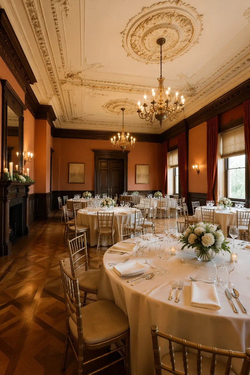 Elegant Fellowship Dining Room with Banquet Tables