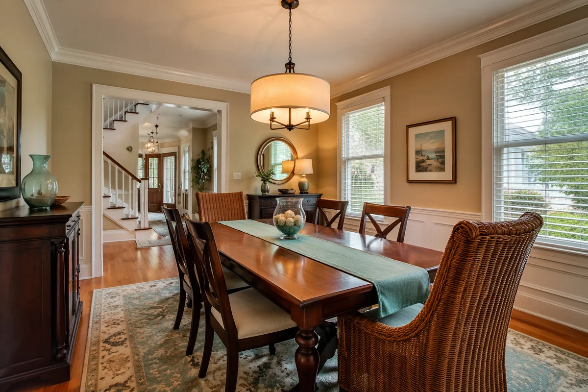 Elegant Dining Room Table and Chairs