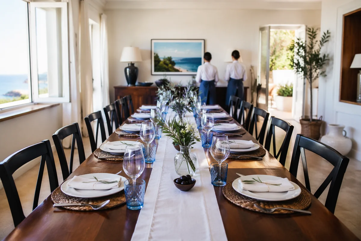 Elegant Seaside Dining Room for Fellowship