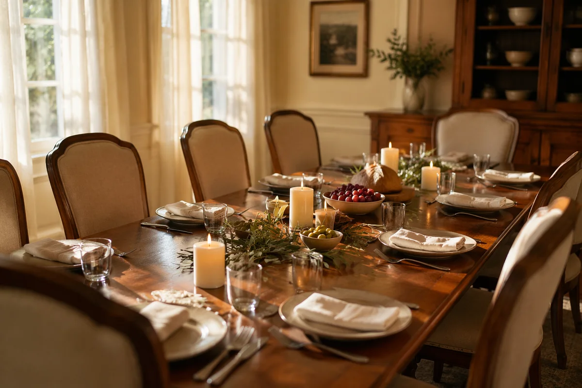 Elegant Dining Room for Christian Fellowship Meal