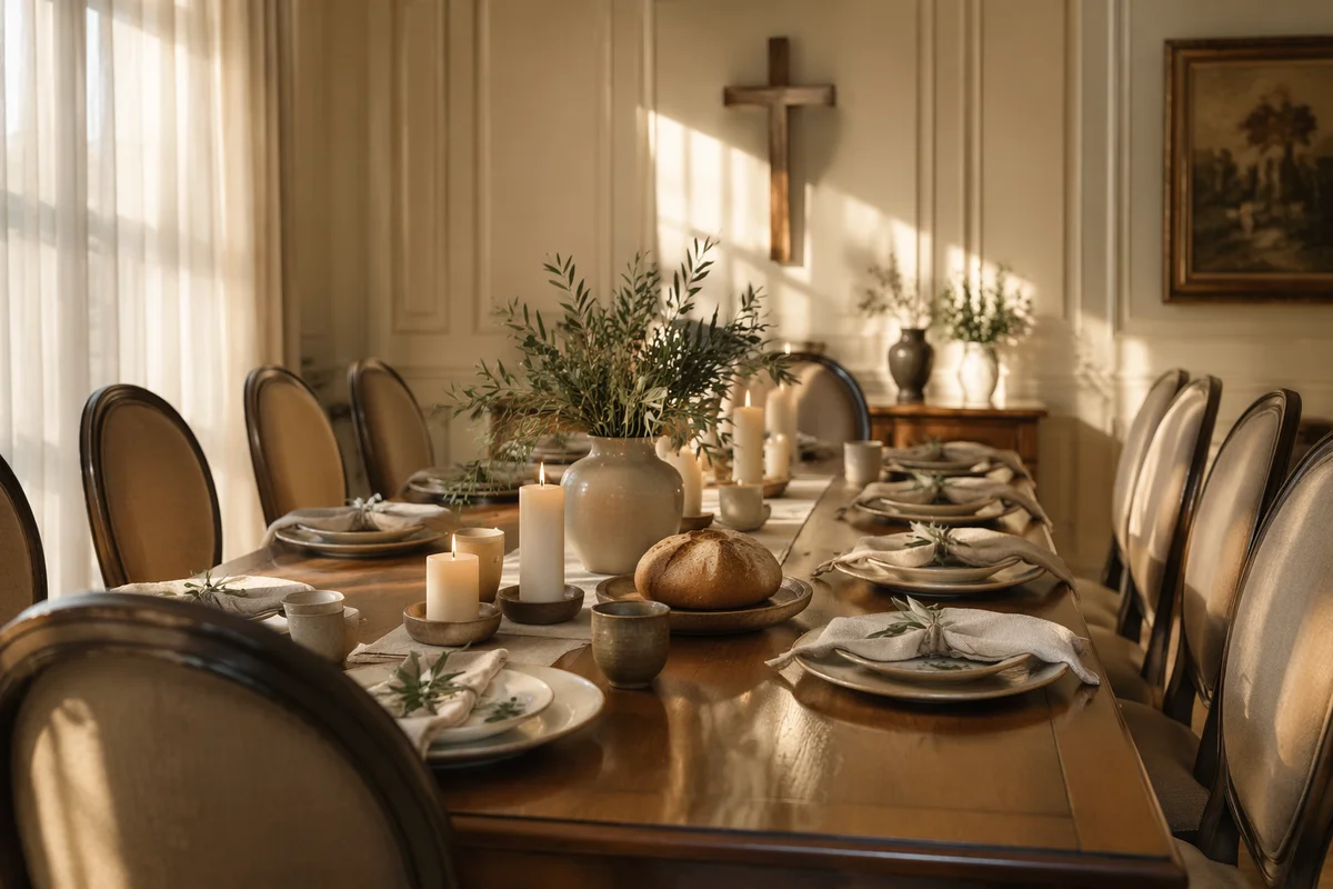 Elegant Christian Fellowship Dining Room Table