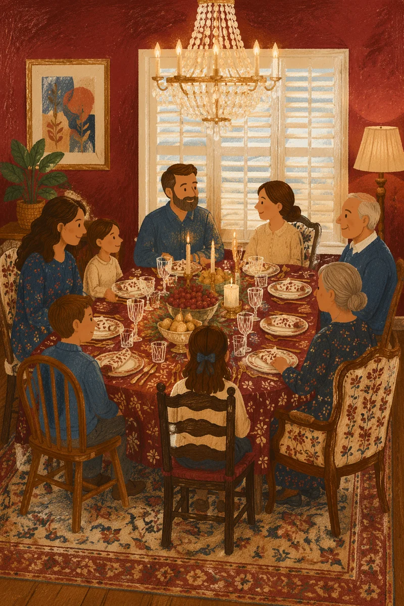 Traditional Dining Room Set for Dinner