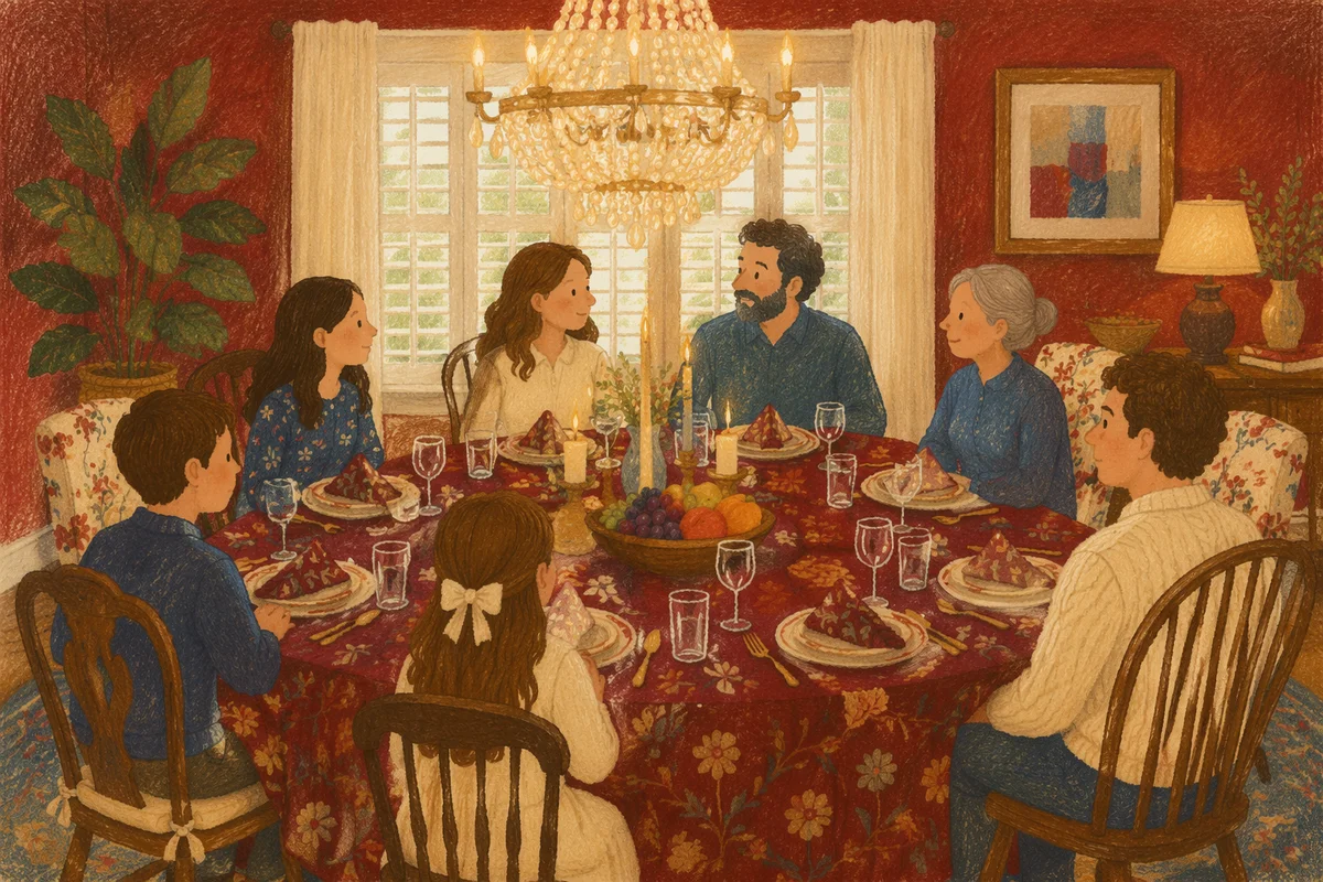 Traditional Dining Room Set for Dinner