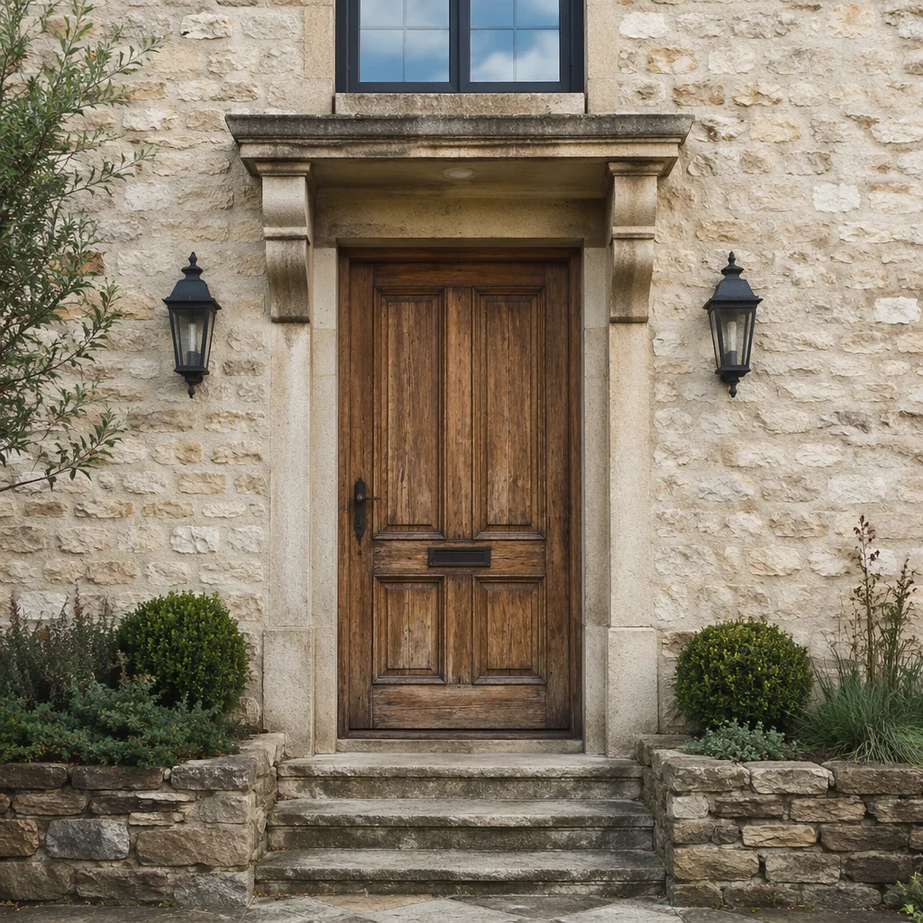 Rustic Wooden Front Door House Entrance
