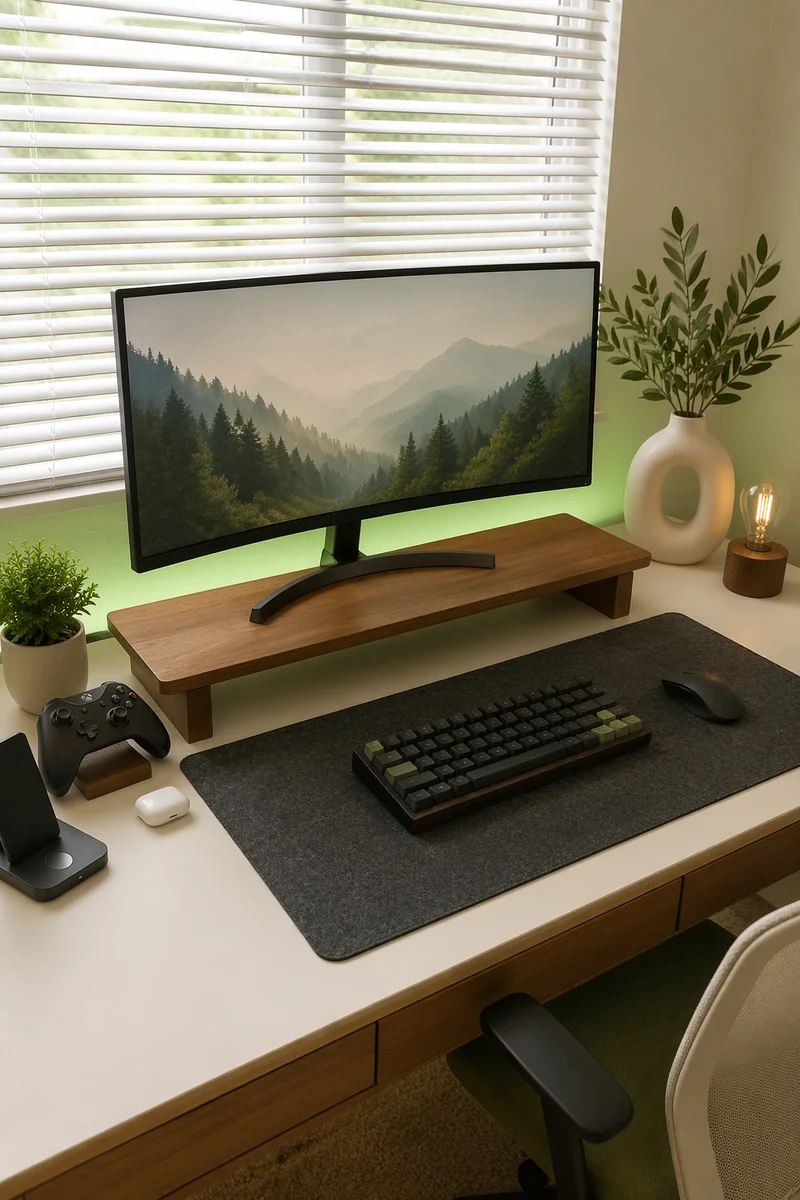 Organized Home Office Desk in Modern Interior