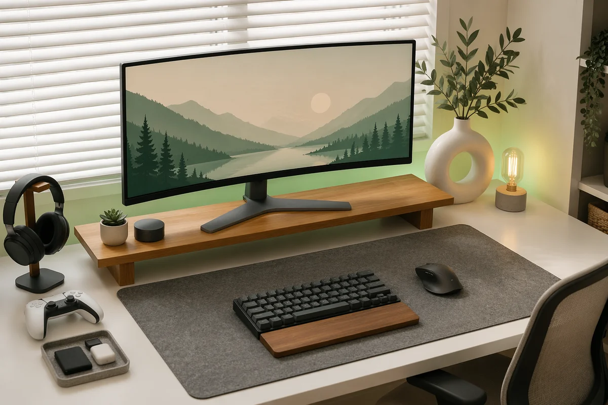 Organized Home Office Desk in Modern Interior