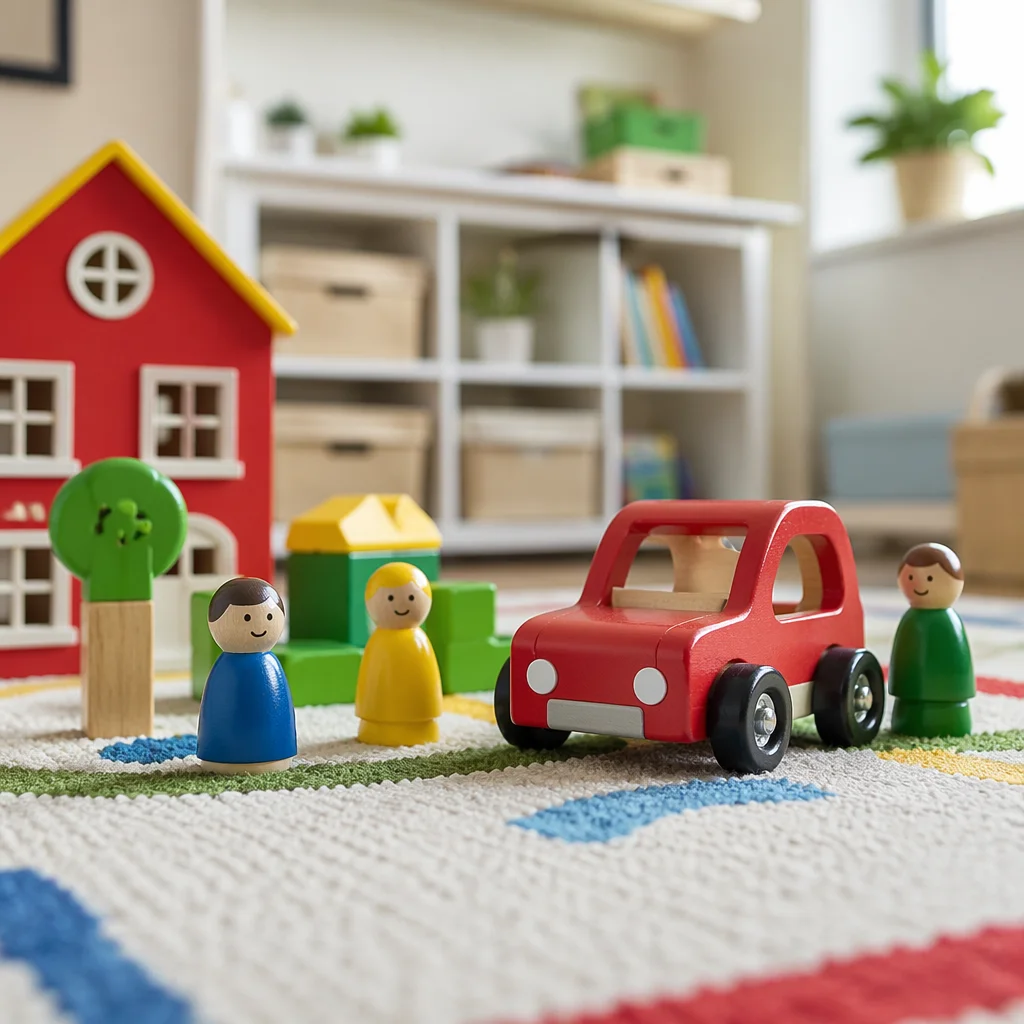 Organized Kids Playroom with Colorful Toys
