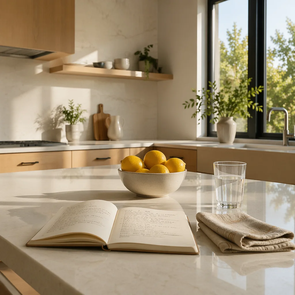 Bright Modern Kitchen with Clean Quartz Countertop