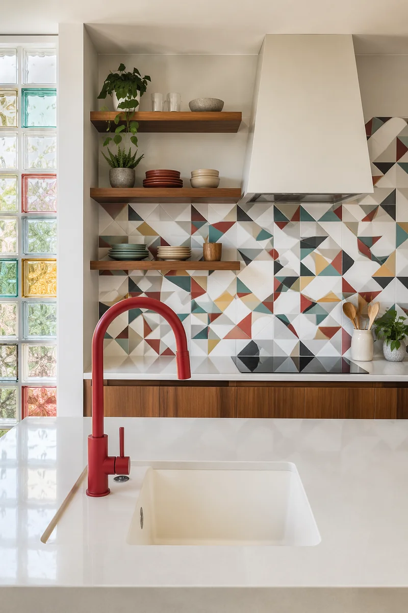 Bright Modern Kitchen Countertop Interior