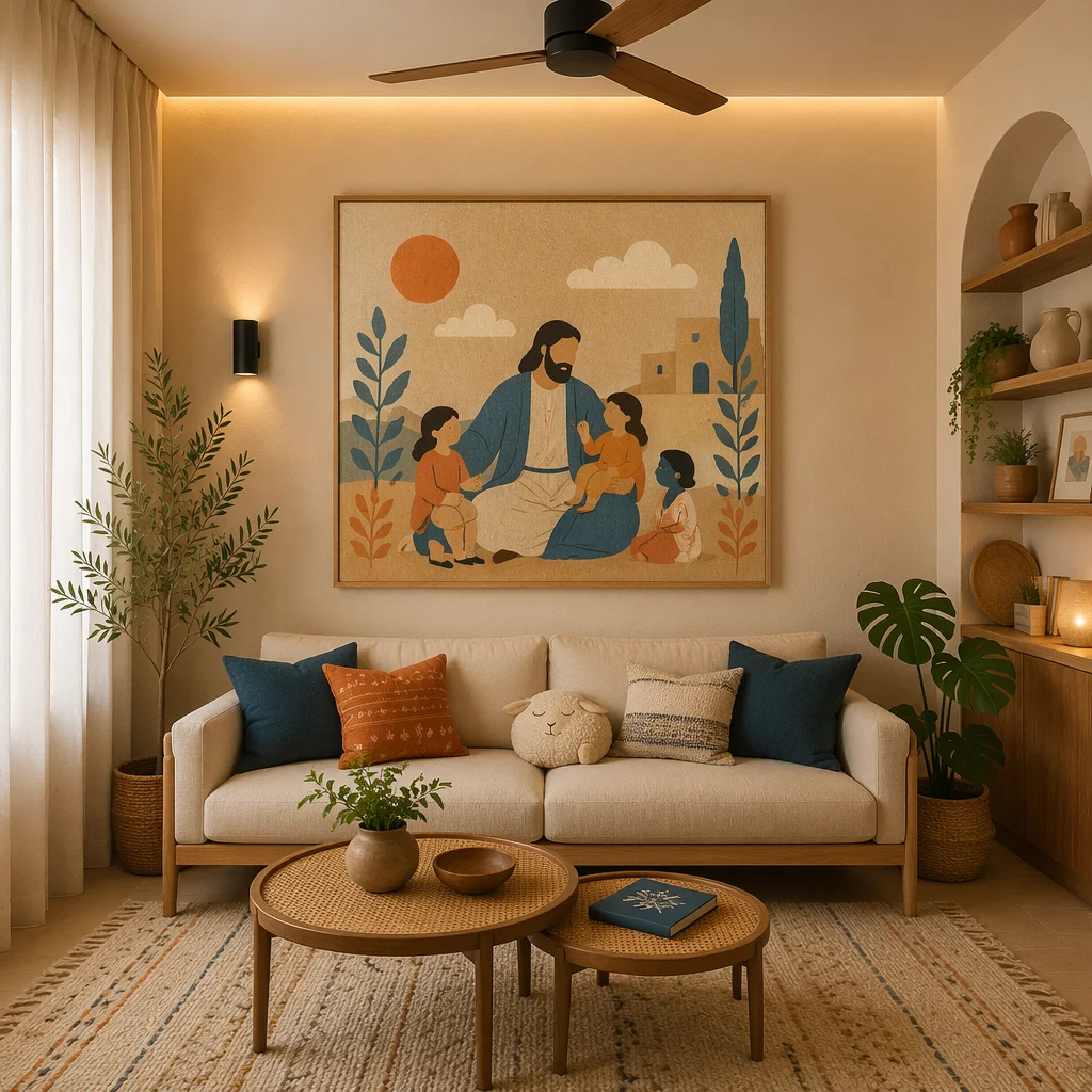 Modern Teal Sofa Living Room Interior