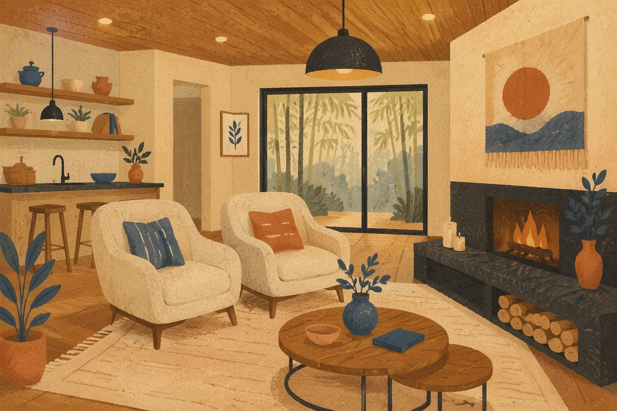 Serene Modern Living Room for Fellowship