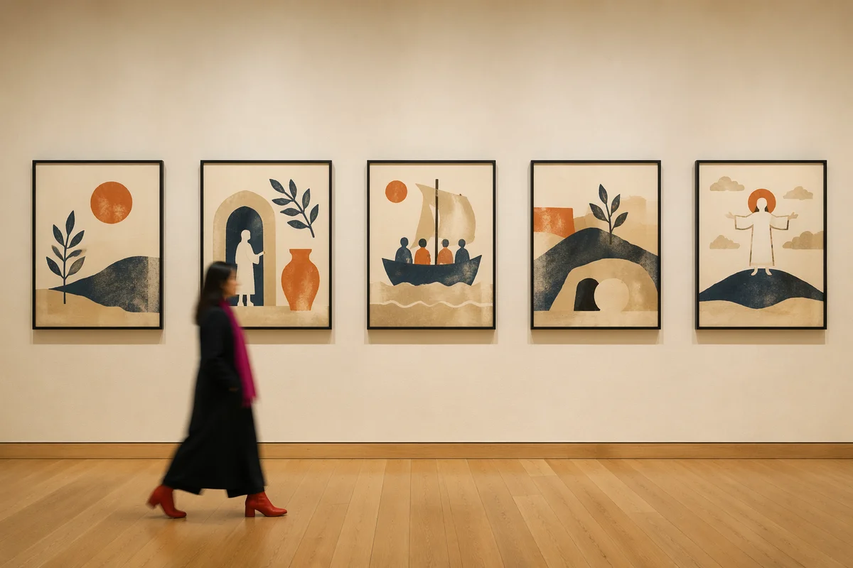 Minimalist Art Gallery Wall Exhibit