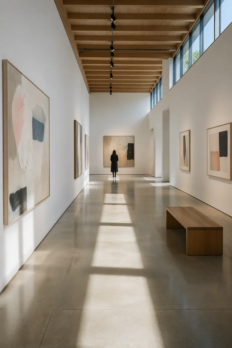 Serene Contemporary Art Gallery Interior