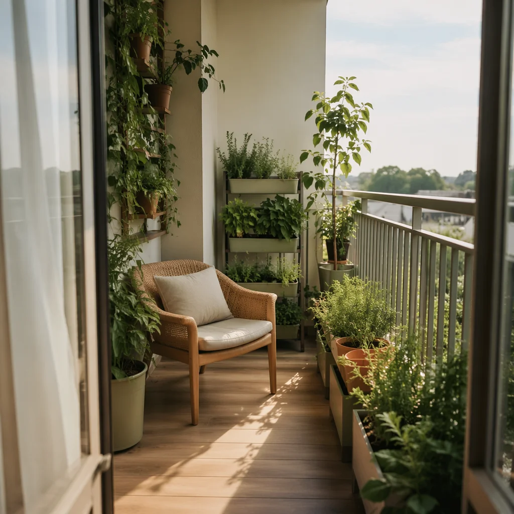 Cozy Small Balcony Garden Retreat