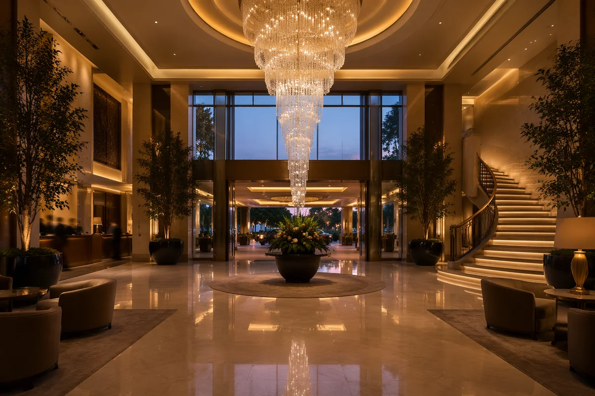 Grand Chandelier Hotel Lobby Entrance