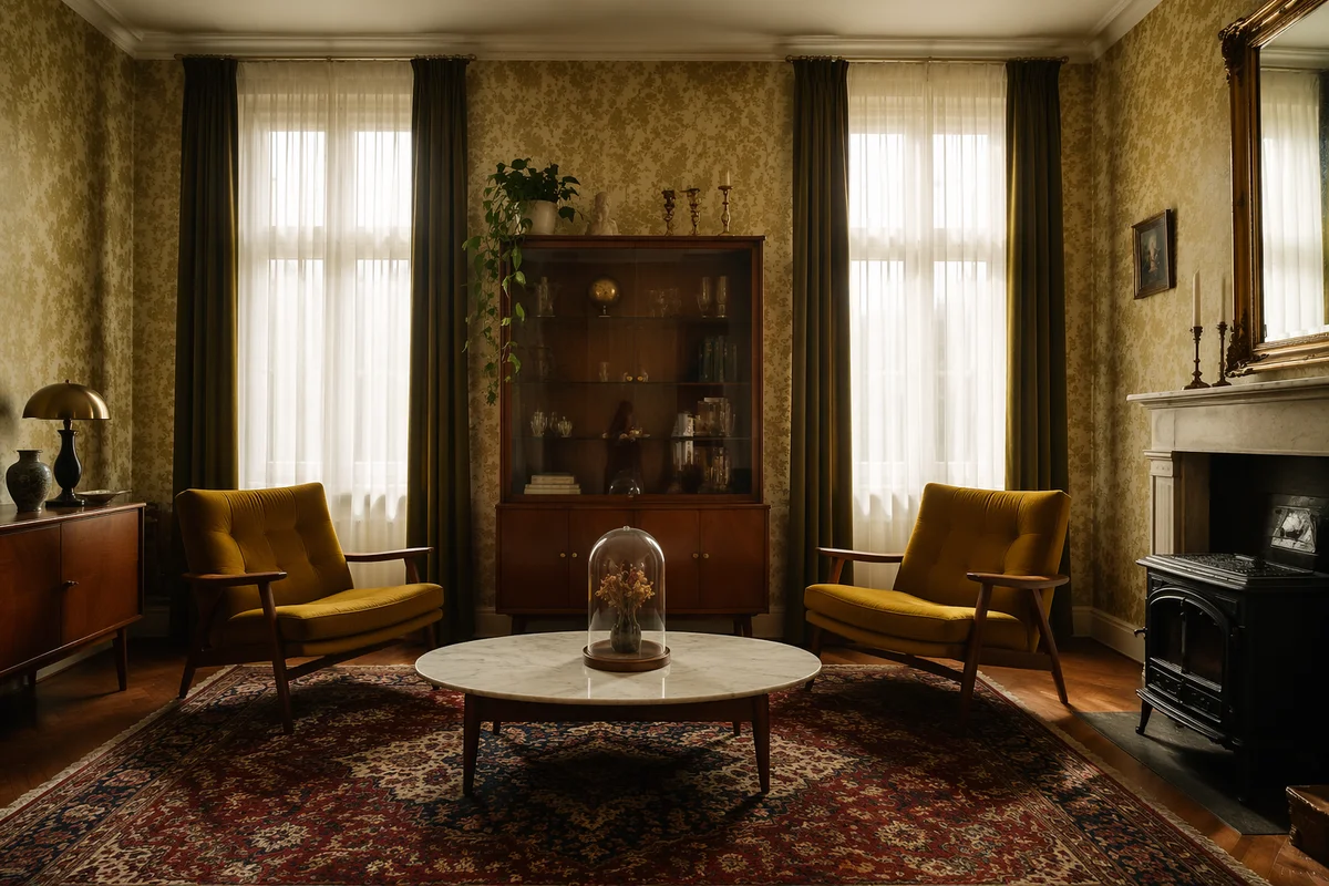 Mid-Century Modern Retro Living Room Interior