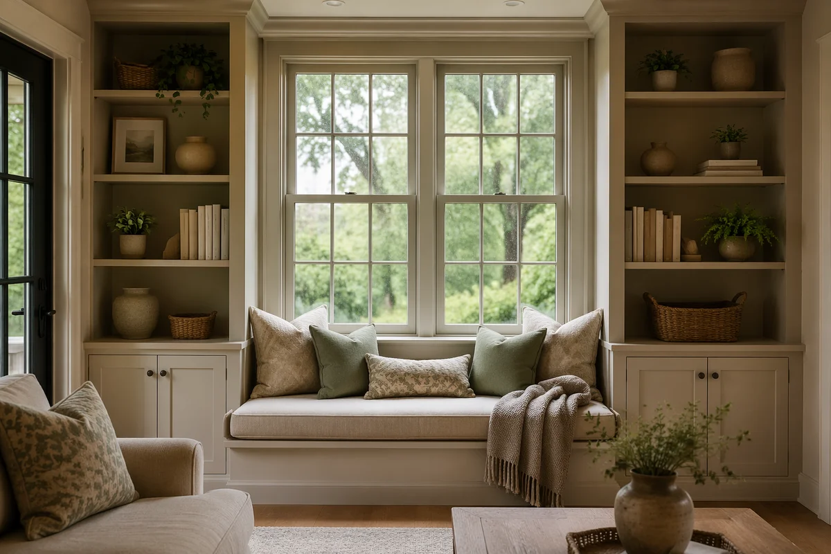 Cozy Window Seat Reading Nook Interior