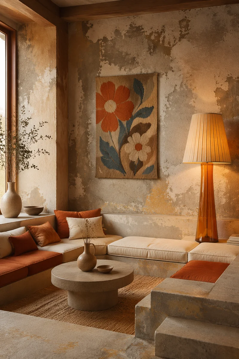 Retro Modern Sunken Living Room Loft