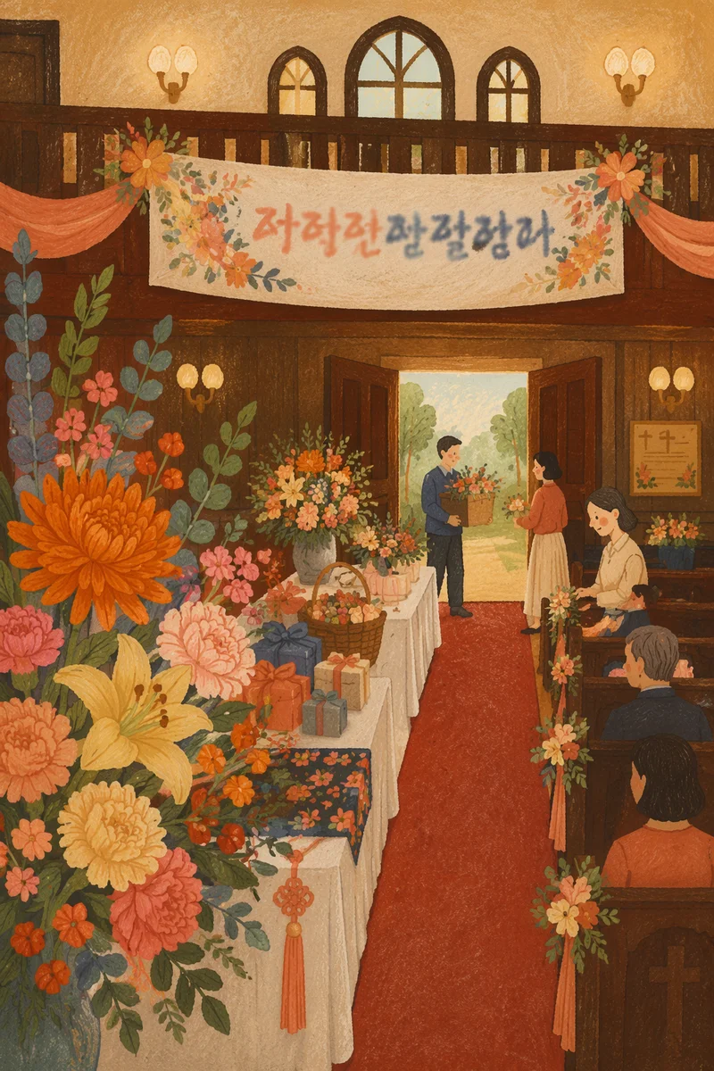 Korean Church Anniversary Floral Celebration Hall