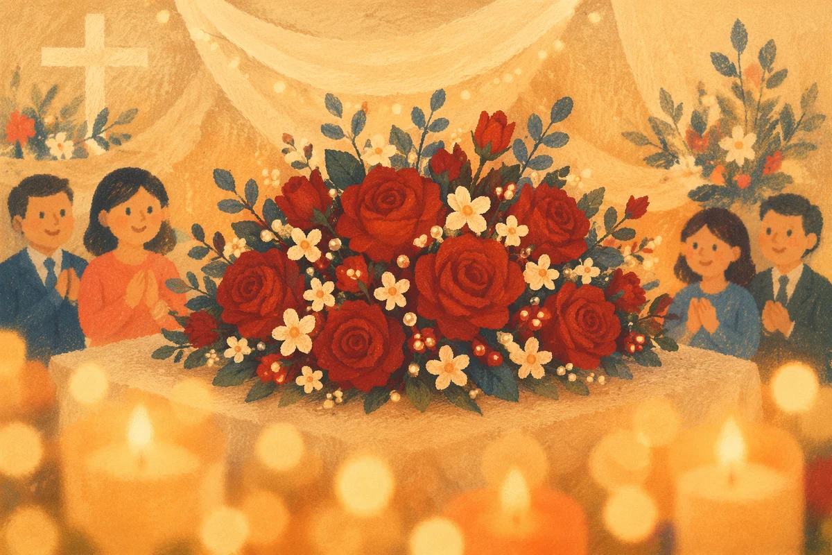 Korean Church Anniversary Floral Centerpiece