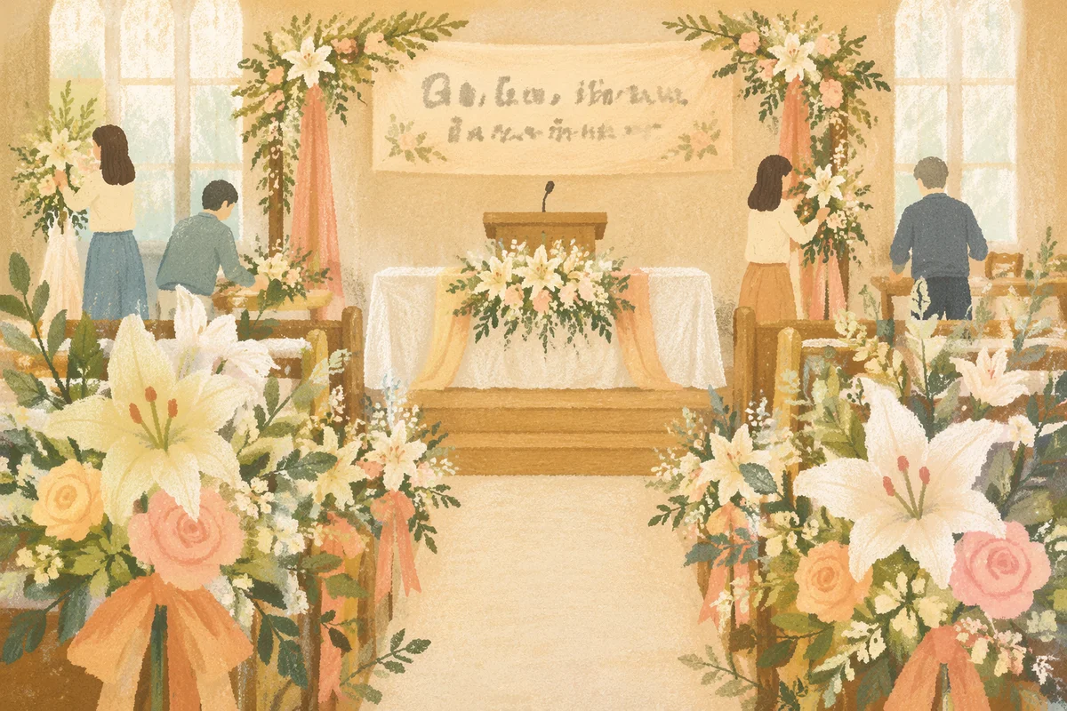 Korean Church Anniversary Floral Celebration Hall