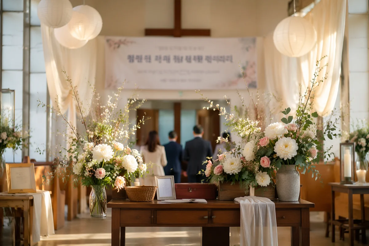 Korean Church Anniversary Floral Fellowship Hall