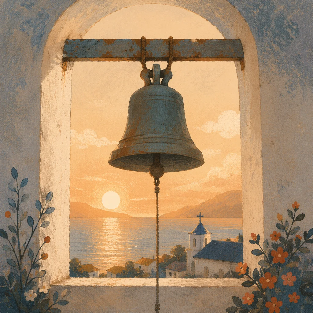 Morning Church Bell in Korean Coastal Tower