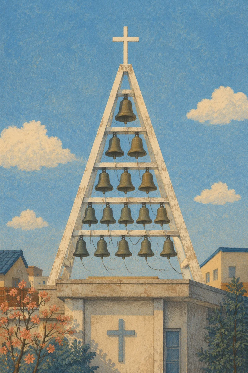 Korean Church Bell Tower at Morning Call