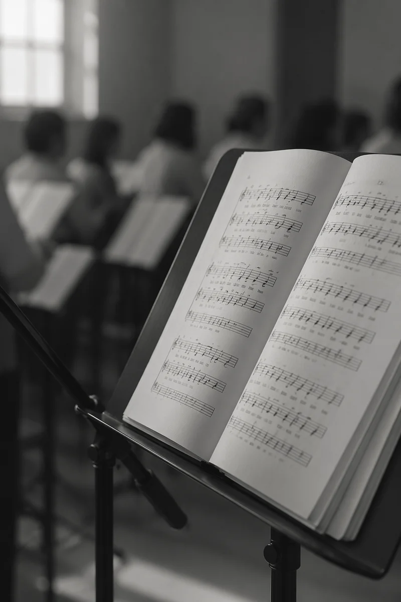 Korean Church Choir Rehearsal Music Stand