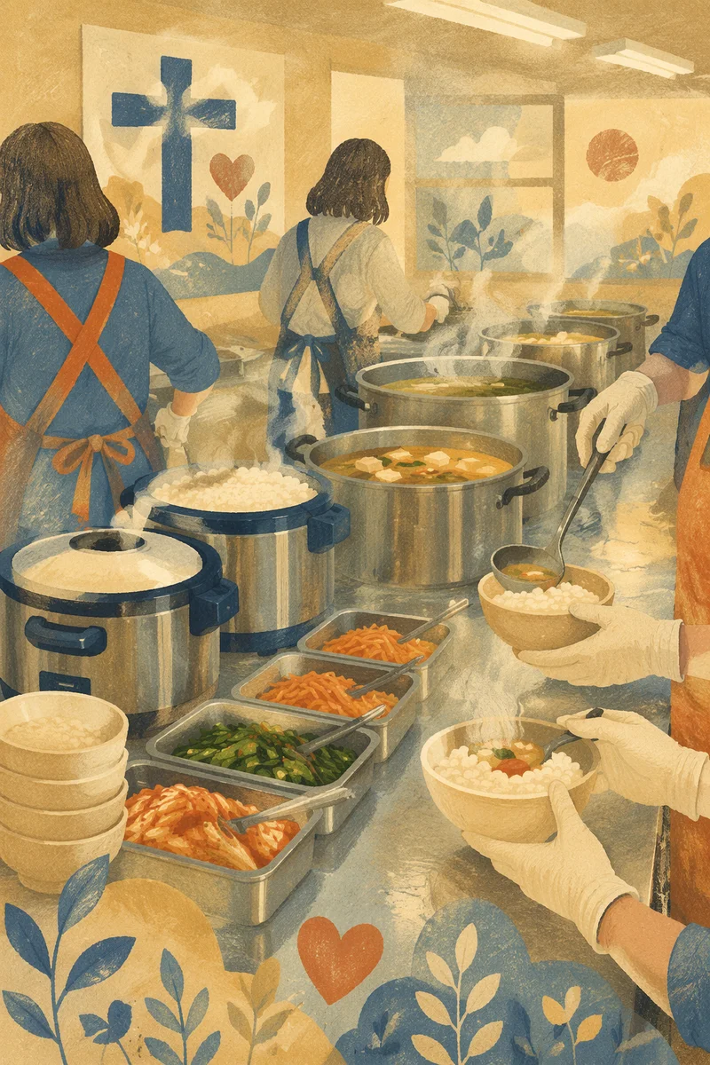 Korean Church Kitchen Fellowship Meal Service