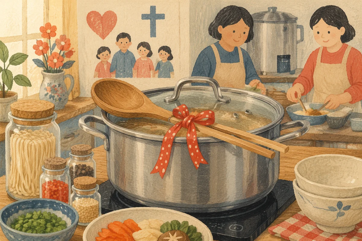 Korean Church Fellowship Kitchen Meal Preparation