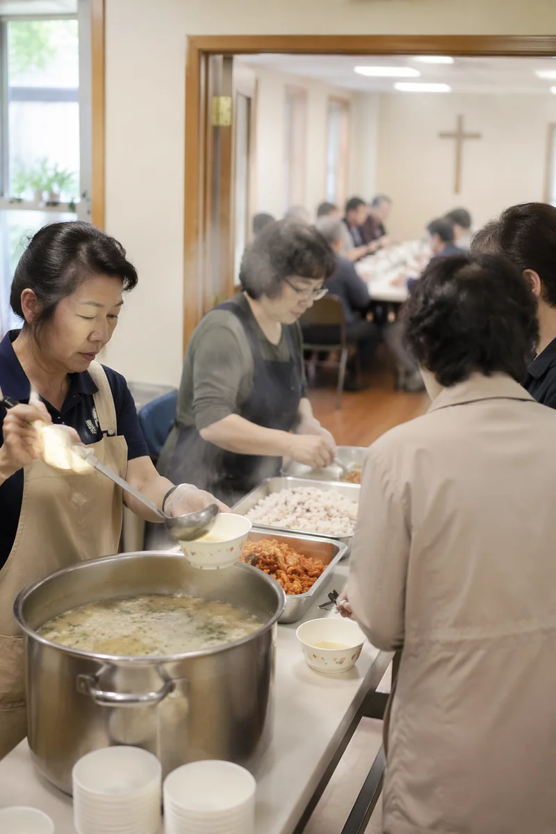 Korean Church Kitchen Fellowship Meal Service