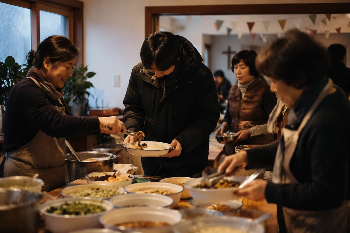 Korean Church Fellowship Kitchen Meal Service
