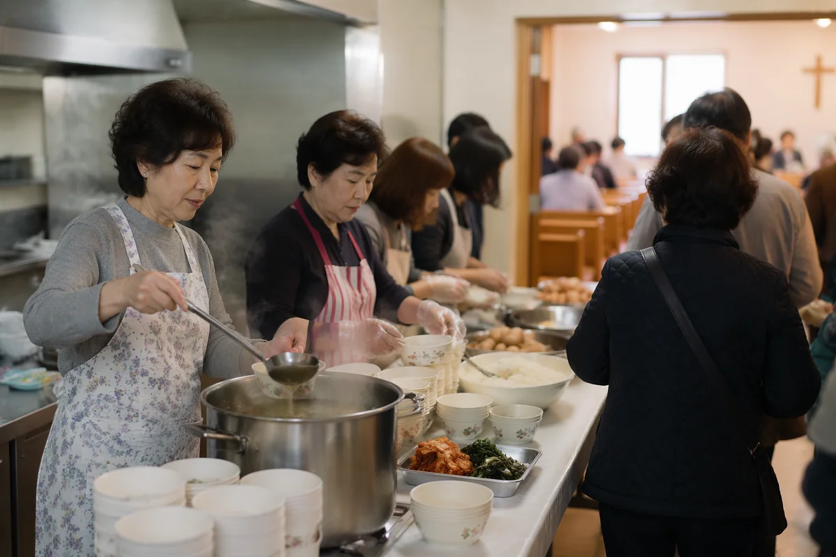 Korean Church Kitchen Fellowship Meal Service